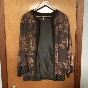 Burn-out velvet jacket